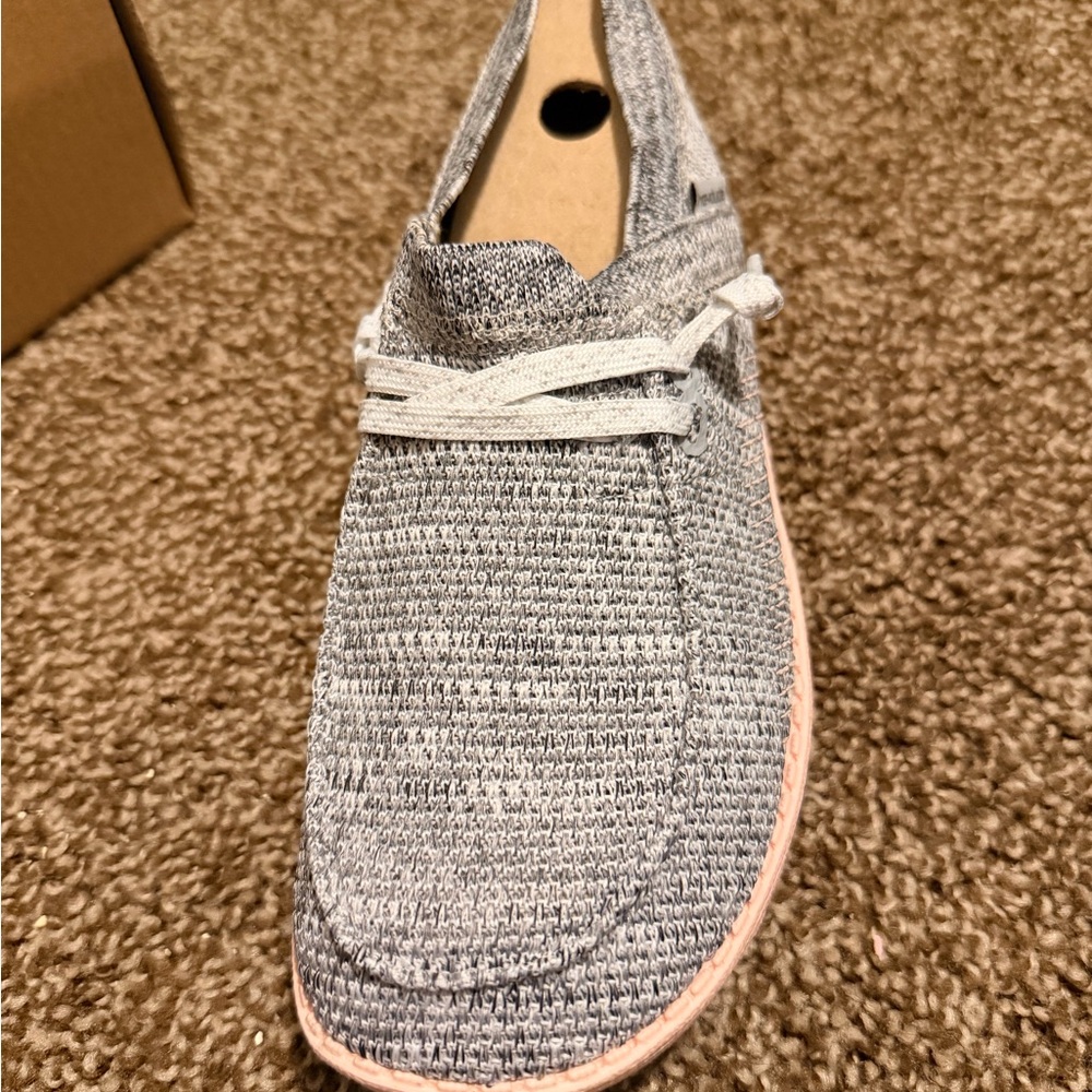 Hey Dude White and Pink Sneakers - Picture 3 of 4